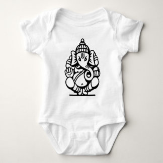 T-shirt No. 4 do elefante de Ganesha (preto)