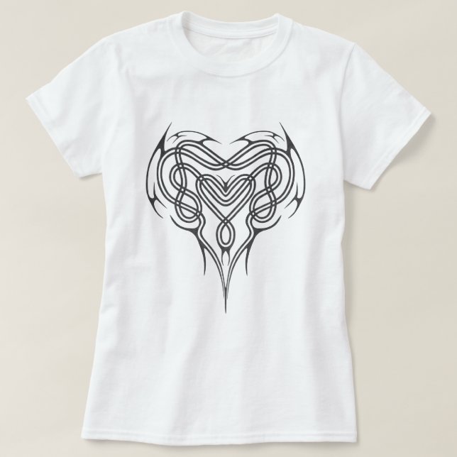 T-shirt Nó celta do coração do metal (Frente do Design)