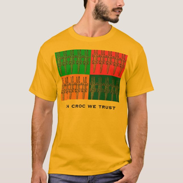 T-shirt no croc nós confiamos (Frente)