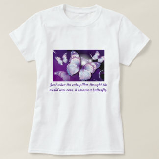 T-shirt No exato momento em que a lagarta…