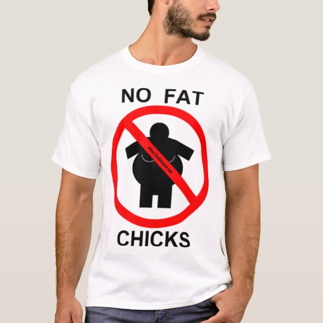 T-shirt no_fat_chicks (Frente)