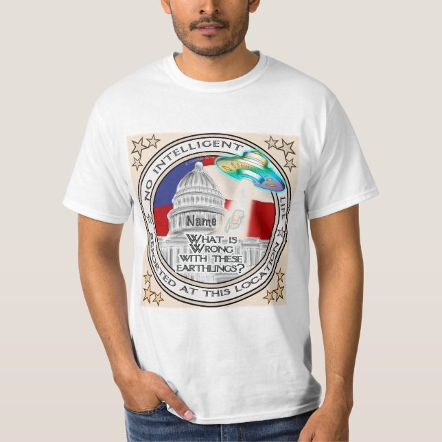 t-shirt "No Intelligent Life" (Frente)