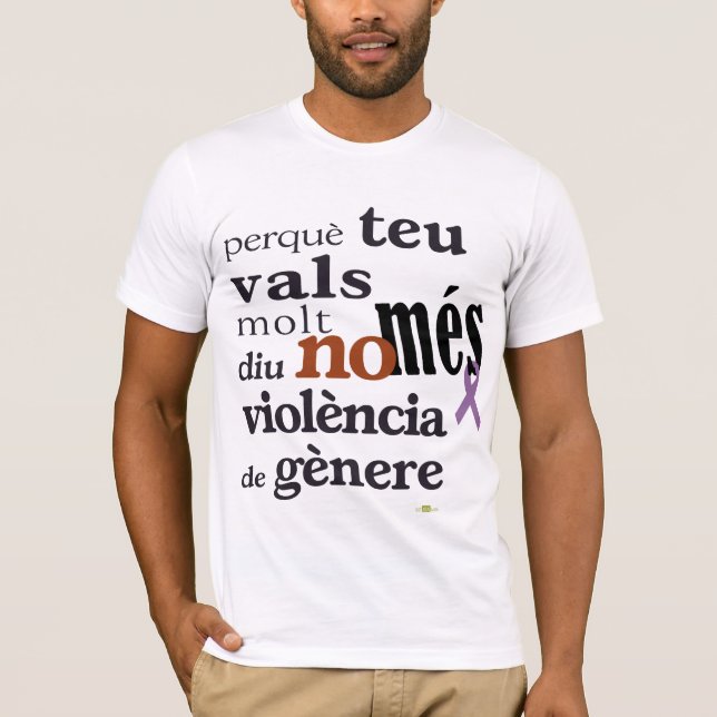 T-shirt No Més Violència de Gènere (Frente)