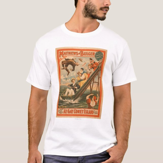 T-shirt "No poster #2 da comédia musical de Coney Island (Frente)