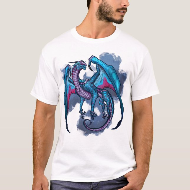 T-Shirt Noble Flying Blue Dragon (Frente)