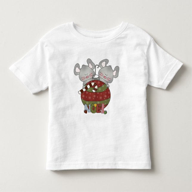 T-shirt Noel Mice Natal Holiday (Frente)