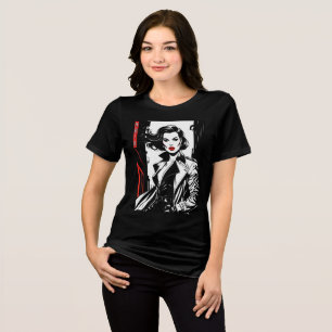 T-Shirt Noir Fatale Fold Femme