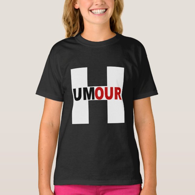 T-shirt noir filles  DESIGN  HUMOUR (Frente)