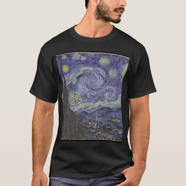 T-shirt noite de vangogh-estrelada (Frente)