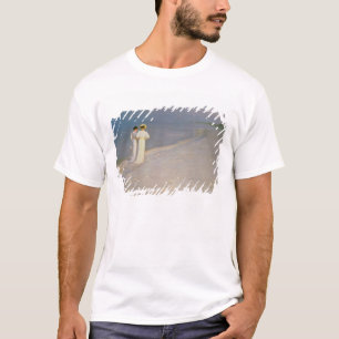 T-shirt Noite do verão na praia do sul de Skagen