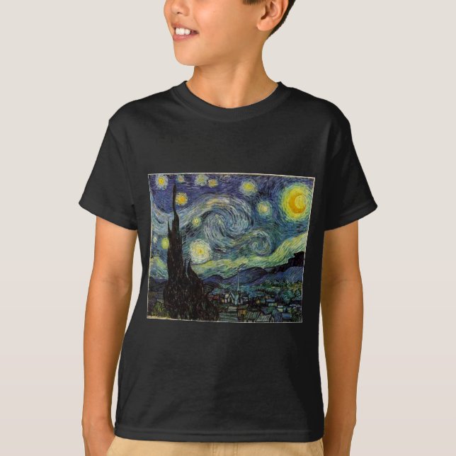T-shirt noite estrelada, 1889, Vincent van Gogh (Frente)