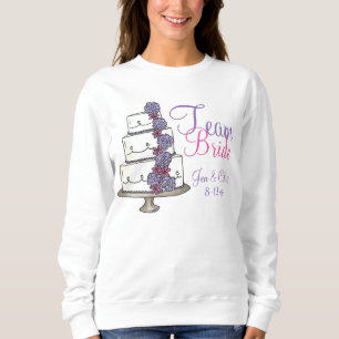T-shirt Noiva da Equipe Personalizada Camisola de Bolo de 