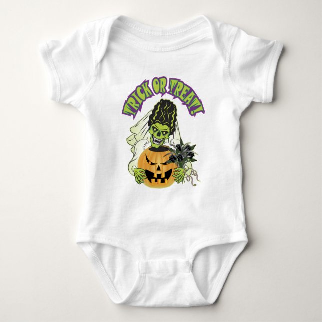 T-shirt Noiva de Frankenstein Skull (Frente)