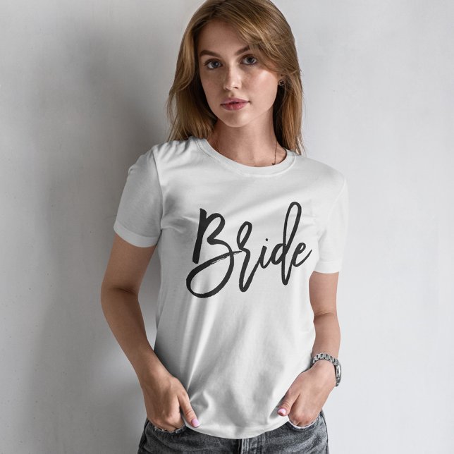 T-shirt Noiva de Tipografia de Script de Tendy (Criador carregado)