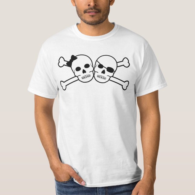 T-shirt noiva e noiva pirata (Frente)
