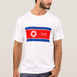 T-shirt nome coreano do texto do país da bandeira da