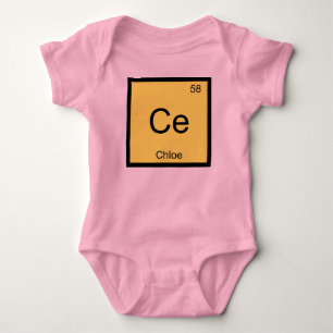 T-shirt Nome da Chloe Elemento de Química Mesa periódica