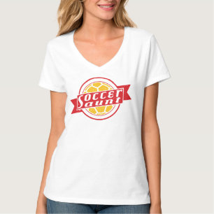 T-shirt Nome da tia do futebol e número Impressão de trás 