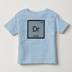 T-shirt Nome de Drake Química Elemento Tabela Periódica