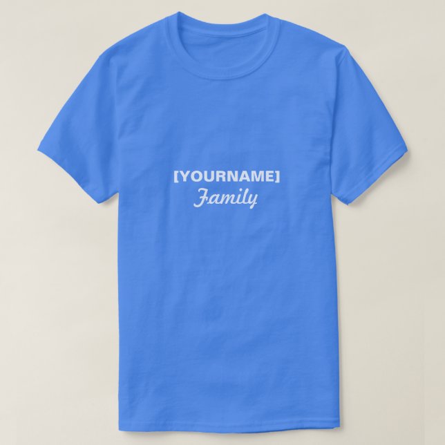 T-shirt Nome de família para a reunião ou o evento (Frente do Design)