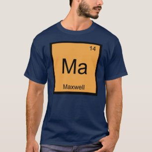 T-shirt Nome de Maxwell Química Elemento Tabela Periódica