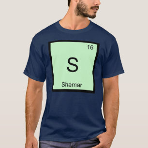 T-shirt Nome de Shamar Elemento Químico Tabela Periódica