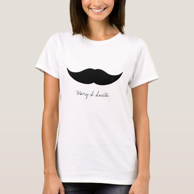 T-shirt Nome do costume do bigode (Frente)