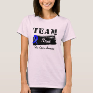 T-shirt Nome feito sob encomenda da equipe - cancro do