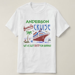 T-shirt Nome feito sob encomenda engraçado do navio   das