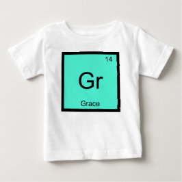 T-shirt Nome Grace Elemento Químico Tabela Periódica