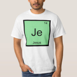 T-shirt Nome Jesus Química Elemento Tabela Periódica