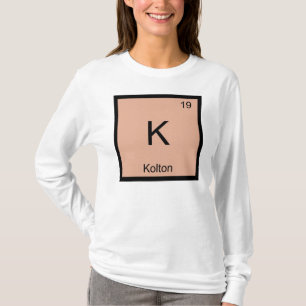 T-shirt Nome Kolton Elemento Químico Tabela Periódica