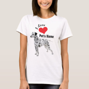 T-shirt Nome personalizado Dog Dalmatian
