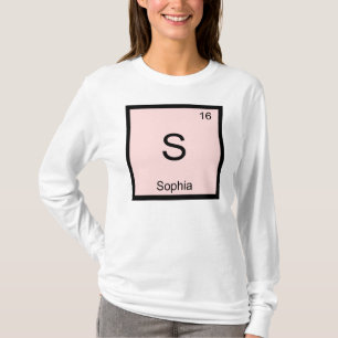 T-shirt Nome Sophia Elemento Químico Tabela Periódica