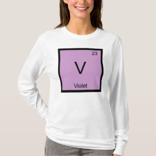 T-shirt Nome Violeta Química Elemento Tabela Periódica