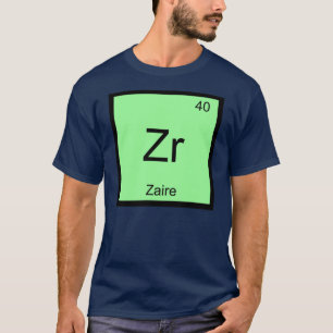 T-shirt Nome Zaire Química Elemento Tabela Periódica