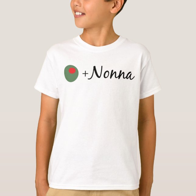 T-shirt Nonna verde-oliva (Frente)