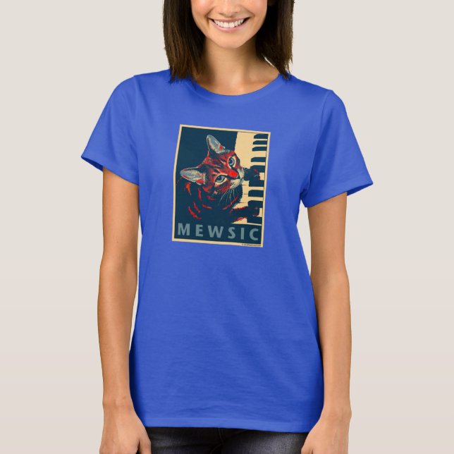 T-shirt Nora #003 (Mewsic - Dark) (Frente)