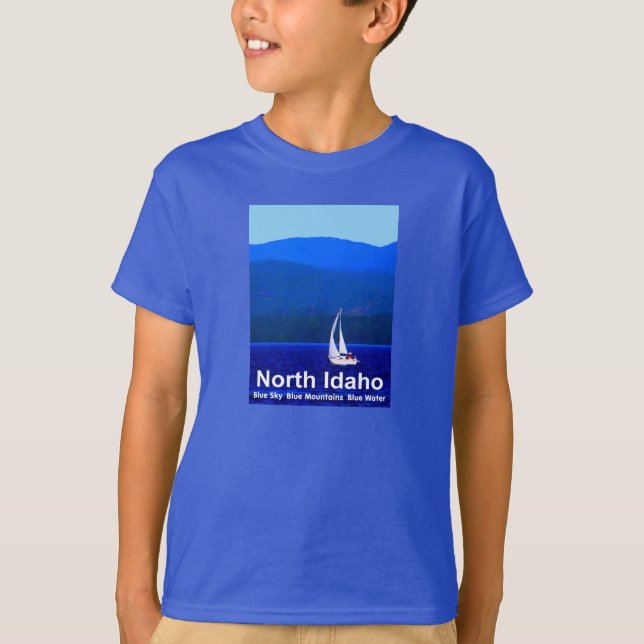 T-shirt North Idaho Blue (Frente)