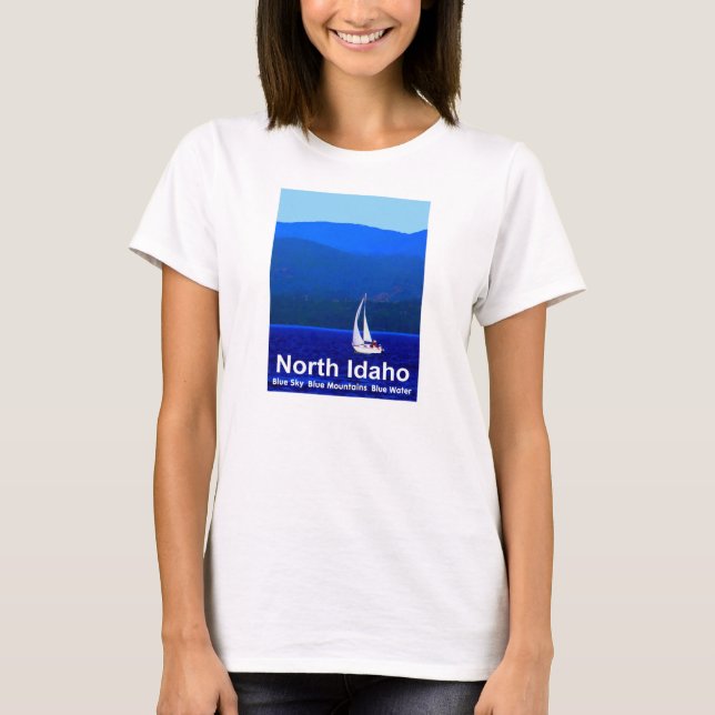 T-shirt North Idaho Blue (Frente)