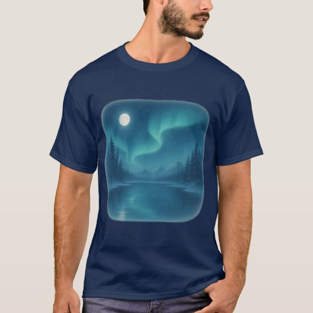 T-Shirt Northern Lights Scene (Frente)