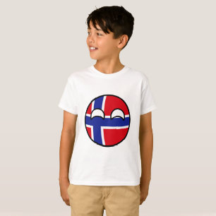 T-shirt Noruega Geeky de tensão engraçada Countryball