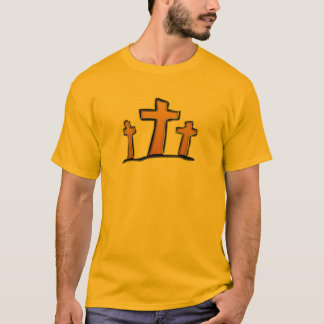 T-shirt Nós sabemos que nosso auto velho crucified com ele