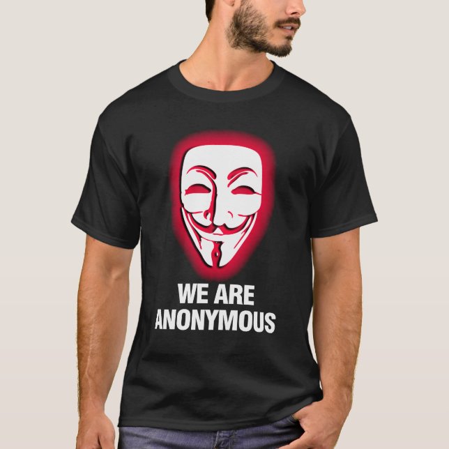 T-SHIRT NÓS SOMOS ANÓNIMOS. (VERMELHO) (Frente)
