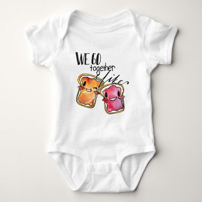 T-shirt Nós vamos junto como a manteiga e a geléia de (Frente)