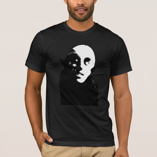 T-shirt Nosferatu assustador super enfrenta t-shirt, (Frente)