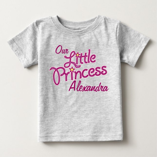 T-shirt Nossa pequena Princesa Rosa (Frente)