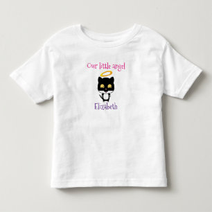 T-shirt Nosso Pequeno Gato Preto De Anjo Personalizado