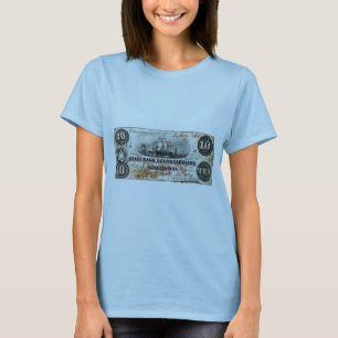 T-shirt Nota de 1860 Dólar da Carolina do Sul
