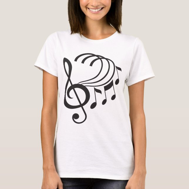 T-shirt Notas da música (Frente)